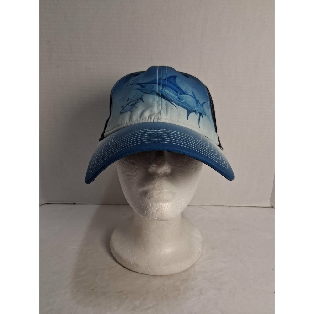 Guy Harvey Bluewater Fish Marlin Tuna Mahi Mahi Trucker Hat One Size Fits All